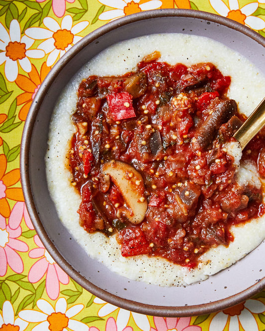 Polenta with Eggplant Sauce