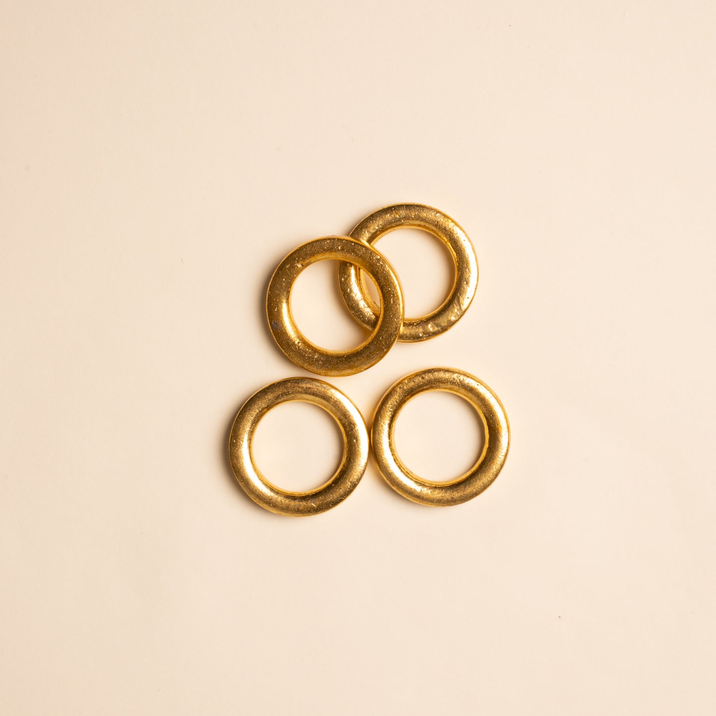 Brass Circlet Napkin Rings, Set of 4