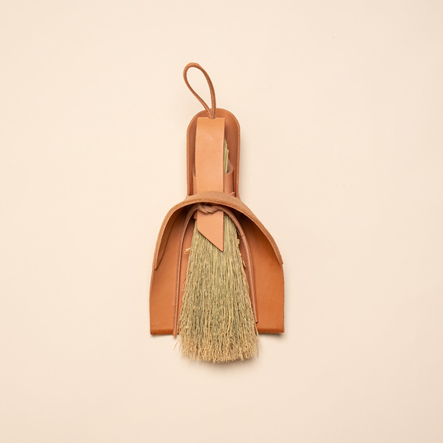 Leather Nesting Hand Broom Set