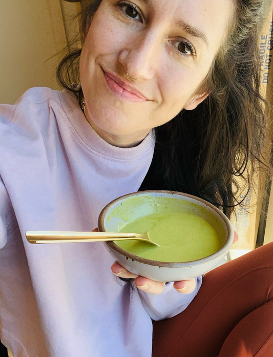 Connie Matisse makes Green Creamed Soup