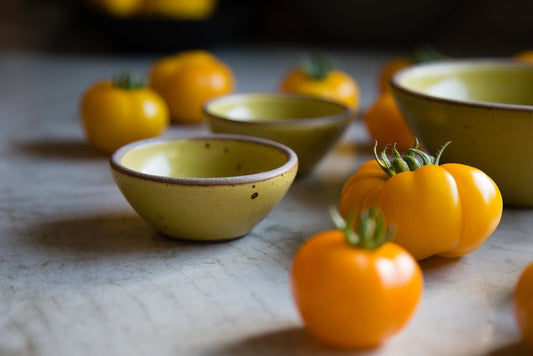 Pepper & Tomato Gazpacho, Peach & Feta Salad, Turmeric Roasted Halibut, Garlicky Swiss Chard