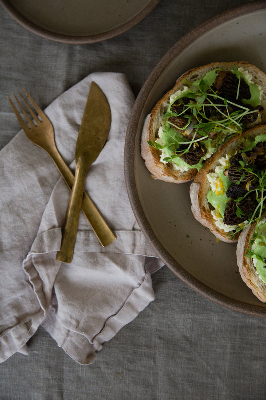 Morel & Pea Tartine