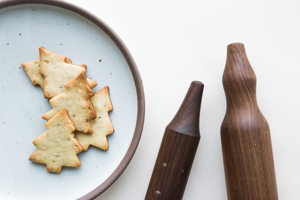 Rosemary Pine Nut Sugar Cookies with Big + Little Rolling Pins