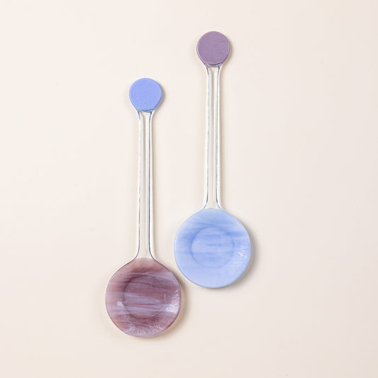 Glass Colorblock Serving Spoon Set