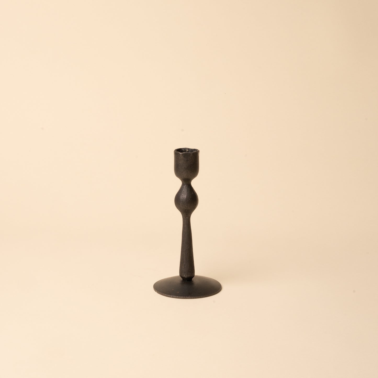 Forged Iron Ball Candle Holders