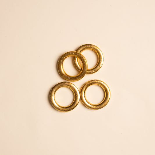Shelton Metal Brass Circlet Napkin Rings, Set of 4