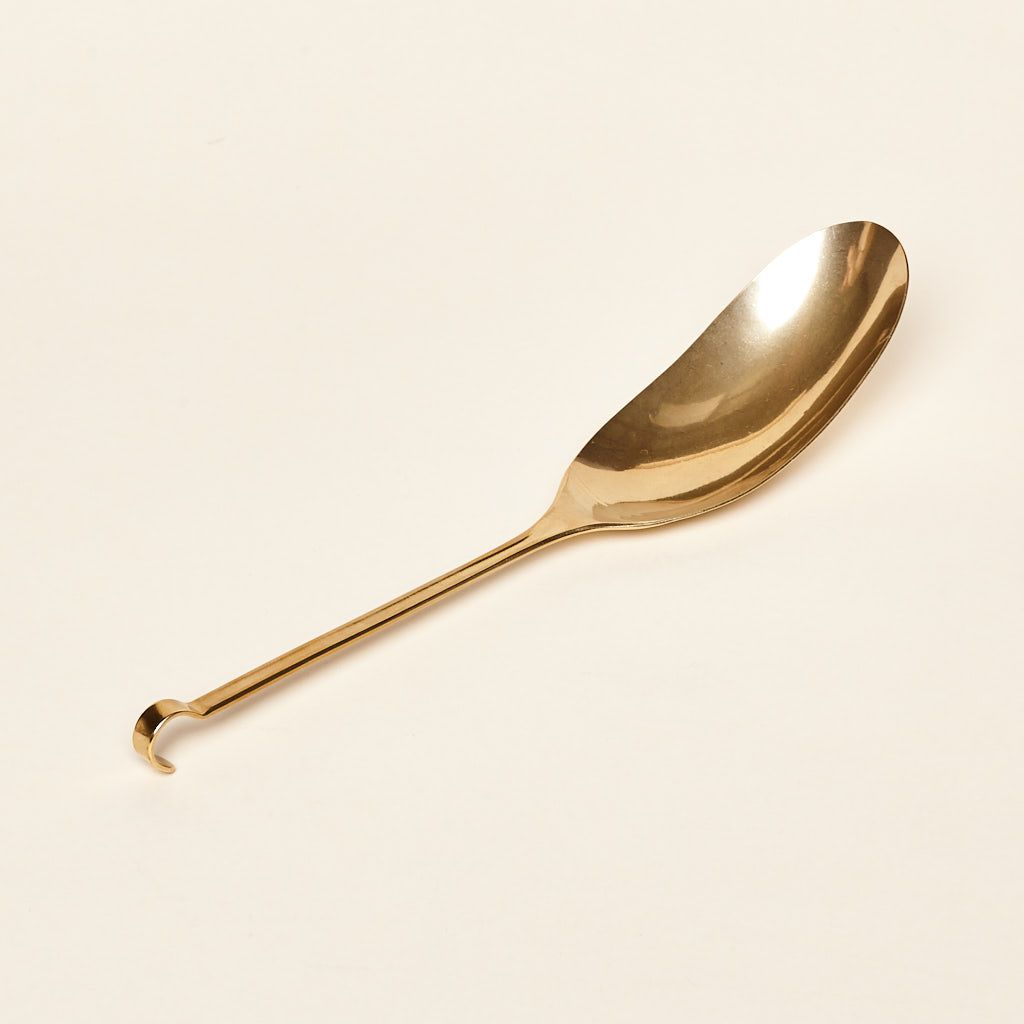 Brass Lotus Spoon